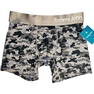 NWT Tommy John Mens Boxer Brief Grey Black‎ Camo Size Small
